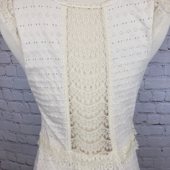 Free People Fit & Flare Lace Back Eyelet Dress M - Picture 5 of 8